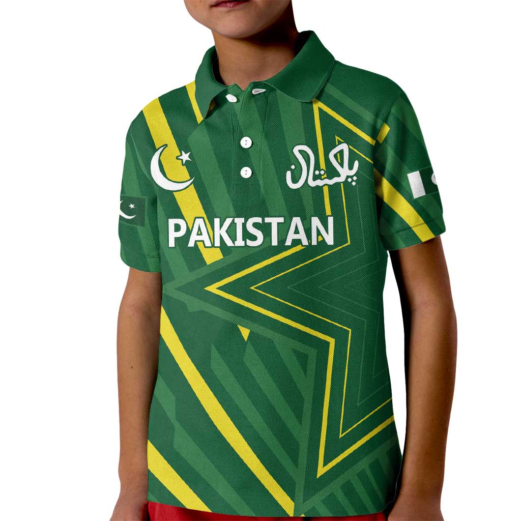 Pakistan Cricket Custom Kid Polo Shirt Shaheen Falcon Go Champions - Vibe Hoodie Shop