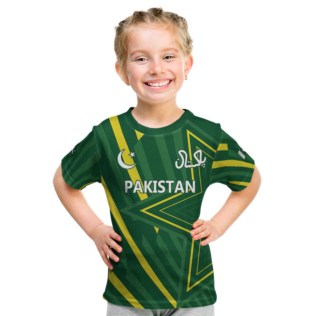 Pakistan Cricket Custom Kid T Shirt Shaheen Falcon Go Champions - Vibe Hoodie Shop