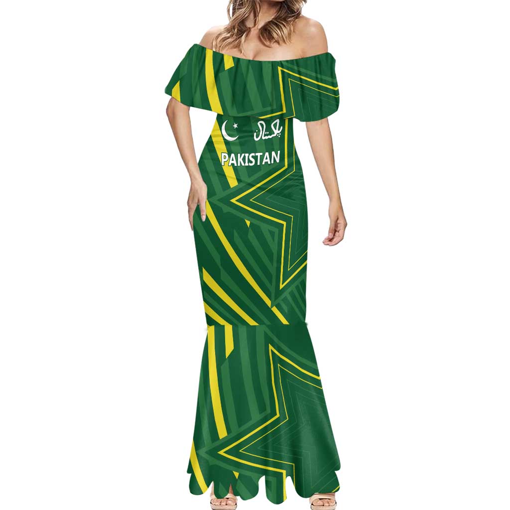 Pakistan Cricket Custom Mermaid Dress Shaheen Falcon Go Champions