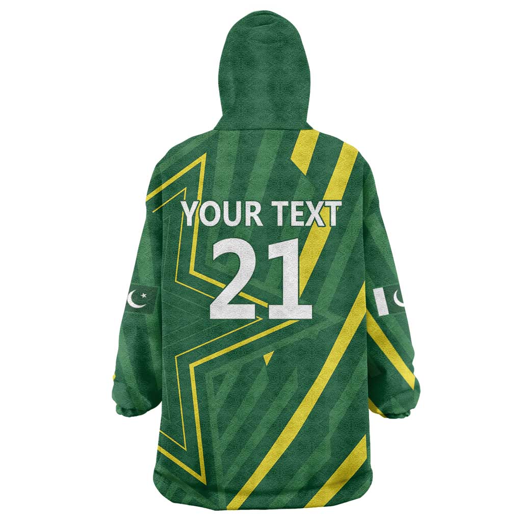 Pakistan Cricket Custom Wearable Blanket Hoodie Shaheen Falcon Go Champions - Vibe Hoodie Shop