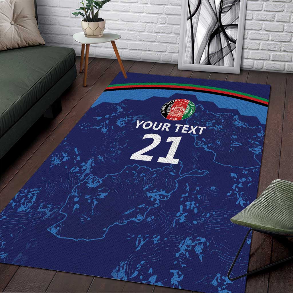 Afghan Atalans Cricket Custom Area Rug Afghanistan Map with Sporty Style - Vibe Hoodie Shop