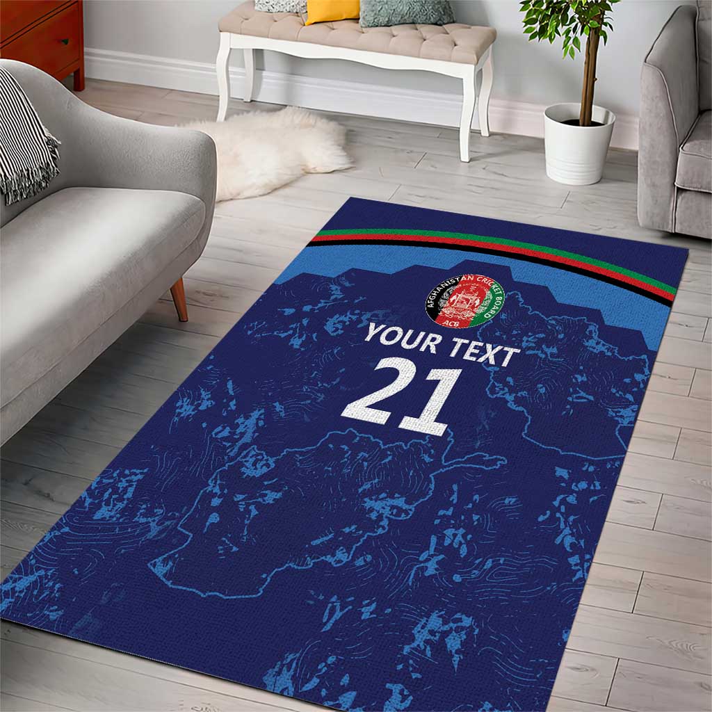 Afghan Atalans Cricket Custom Area Rug Afghanistan Map with Sporty Style - Vibe Hoodie Shop