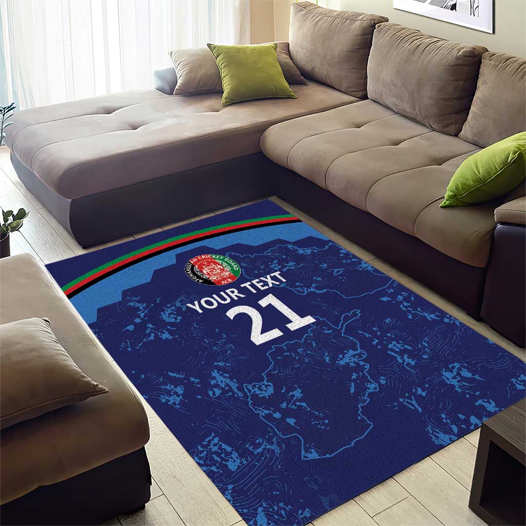 Afghan Atalans Cricket Custom Area Rug Afghanistan Map with Sporty Style - Vibe Hoodie Shop