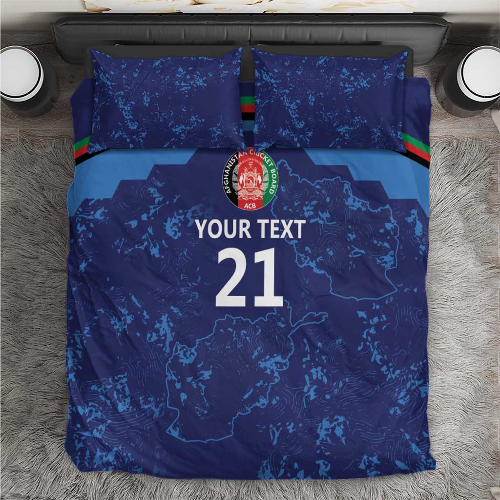 Afghan Atalans Cricket Custom Bedding Set Afghanistan Map with Sporty Style - Vibe Hoodie Shop