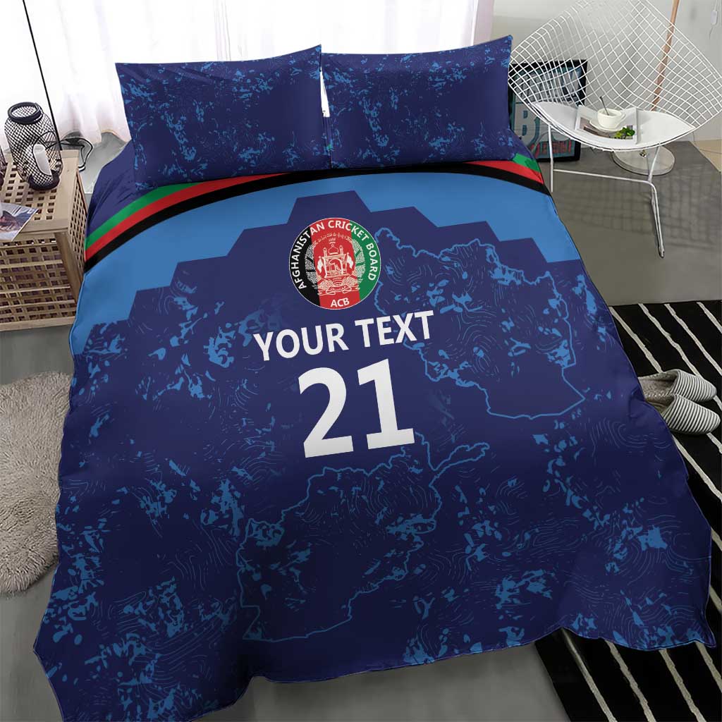 Afghan Atalans Cricket Custom Bedding Set Afghanistan Map with Sporty Style - Vibe Hoodie Shop