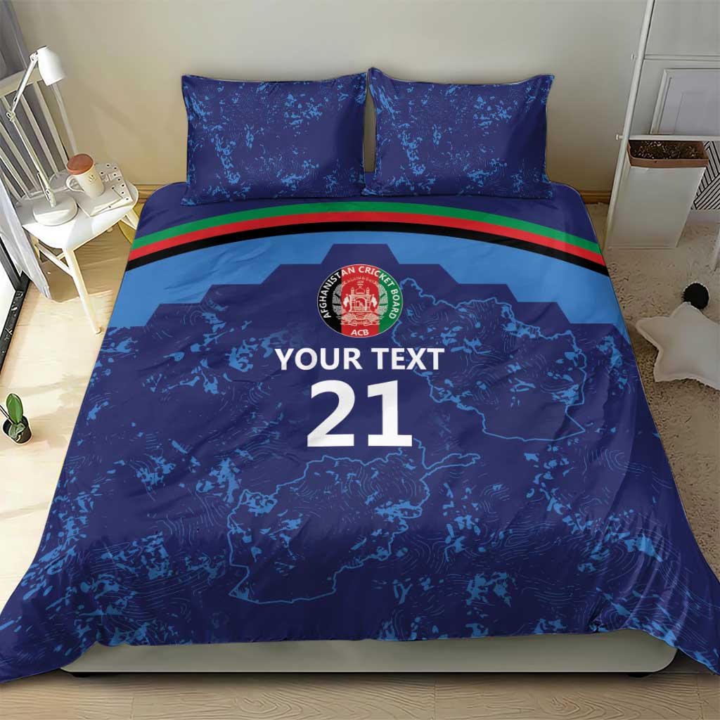 Afghan Atalans Cricket Custom Bedding Set Afghanistan Map with Sporty Style - Vibe Hoodie Shop