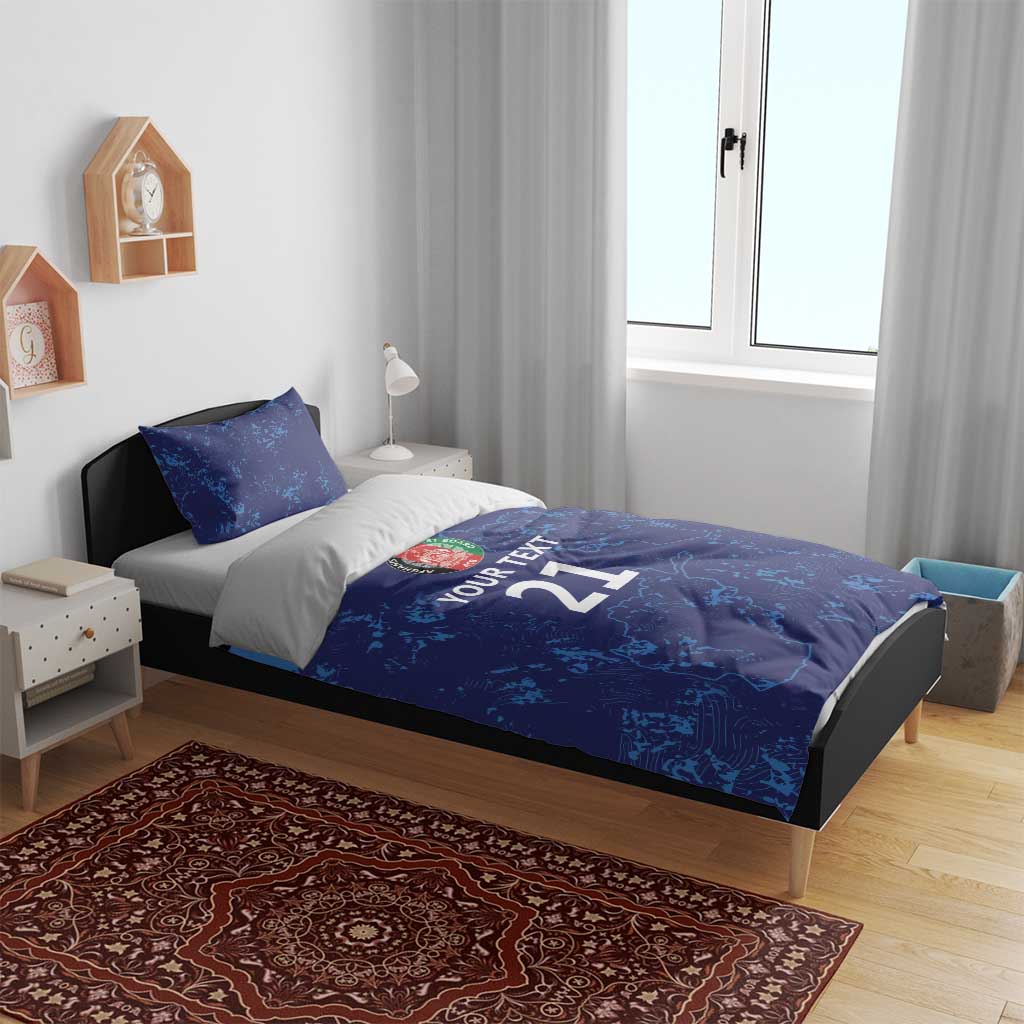 Afghan Atalans Cricket Custom Bedding Set Afghanistan Map with Sporty Style - Vibe Hoodie Shop