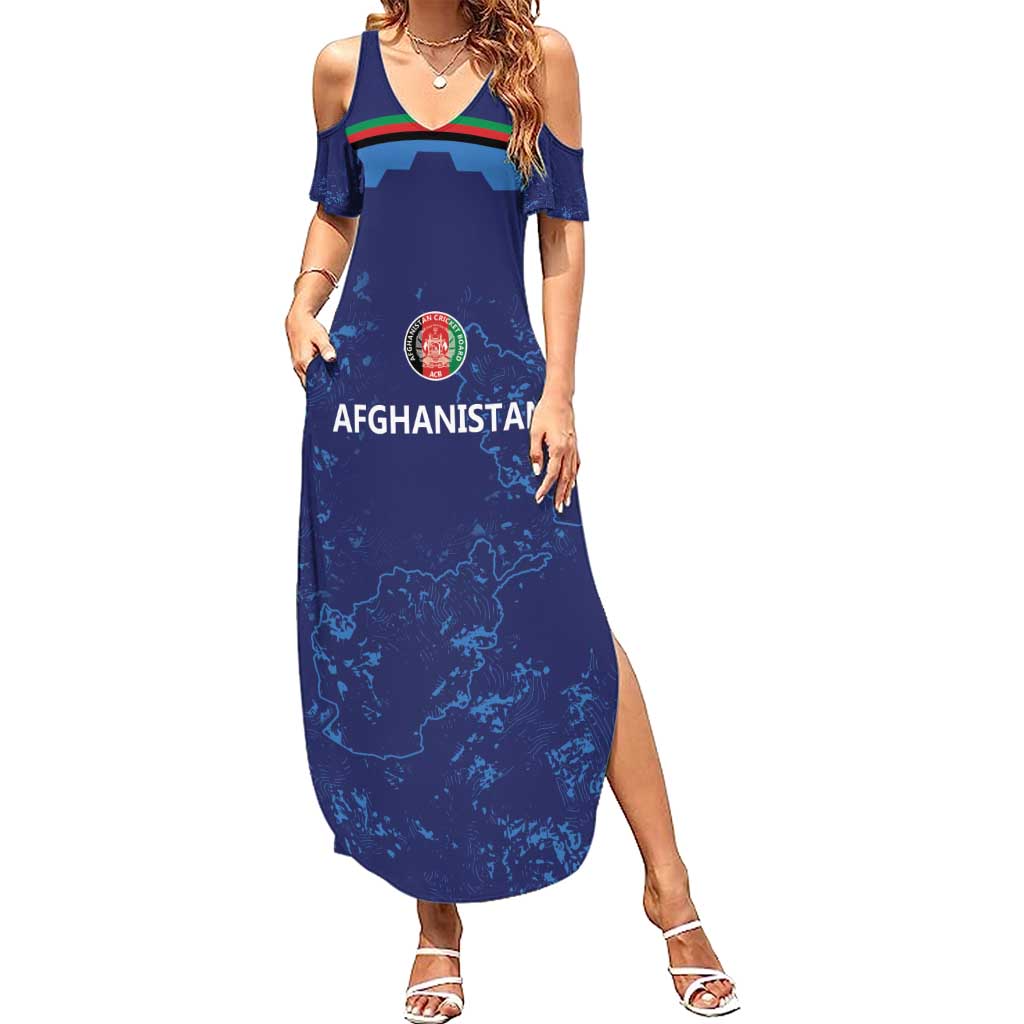 Afghan Atalans Cricket Custom Family Matching Summer Maxi Dress and Hawaiian Shirt Afghanistan Map with Sporty Style