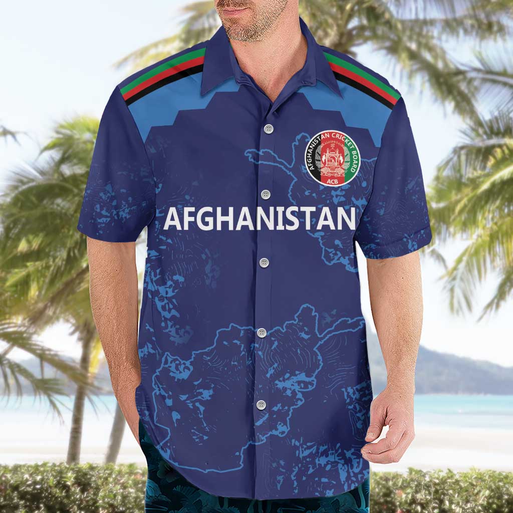 Afghan Atalans Cricket Custom Hawaiian Shirt Afghanistan Map with Sporty Style - Vibe Hoodie Shop