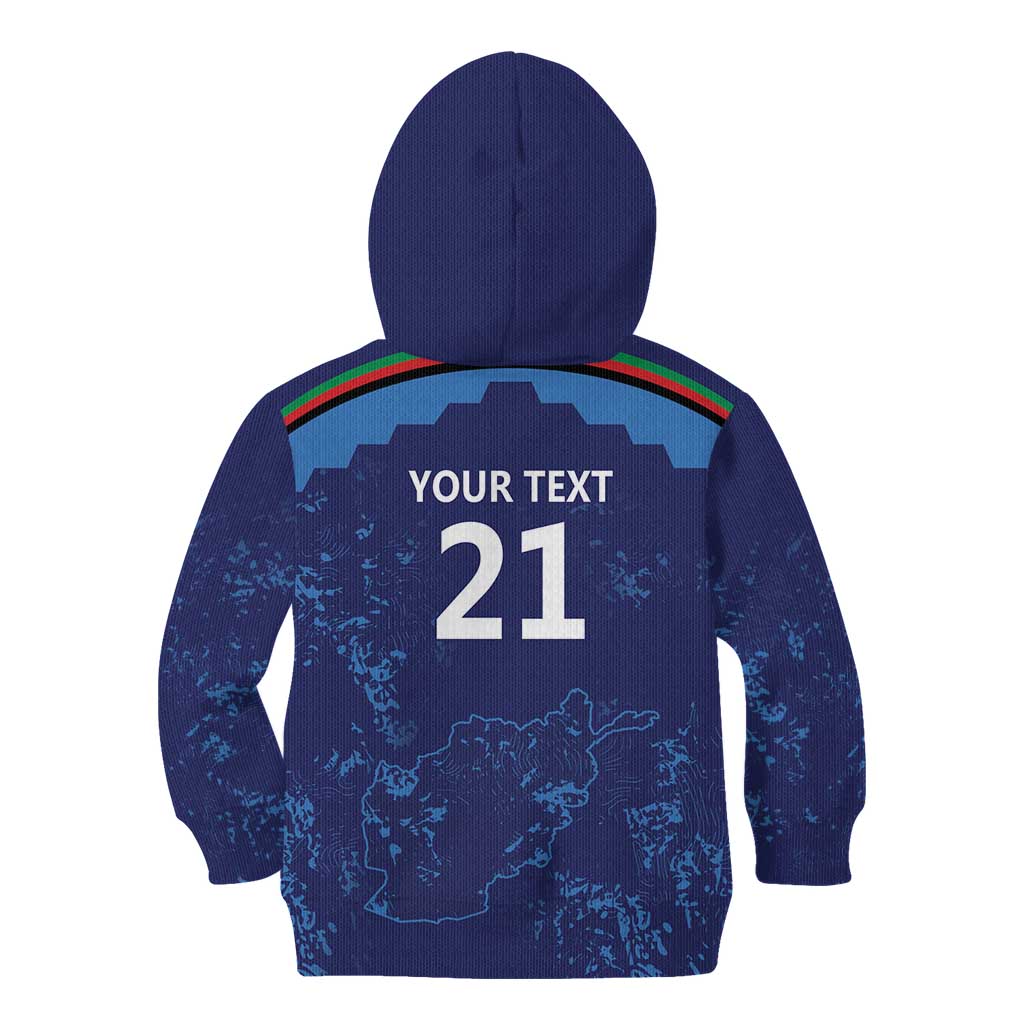 Afghan Atalans Cricket Custom Kid Hoodie Afghanistan Map with Sporty Style - Vibe Hoodie Shop