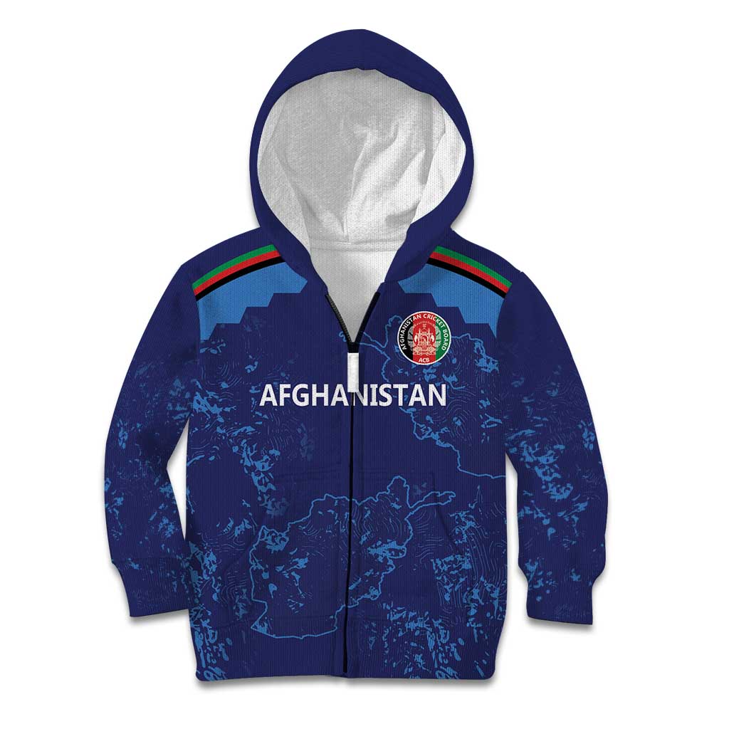 Afghan Atalans Cricket Custom Kid Hoodie Afghanistan Map with Sporty Style - Vibe Hoodie Shop