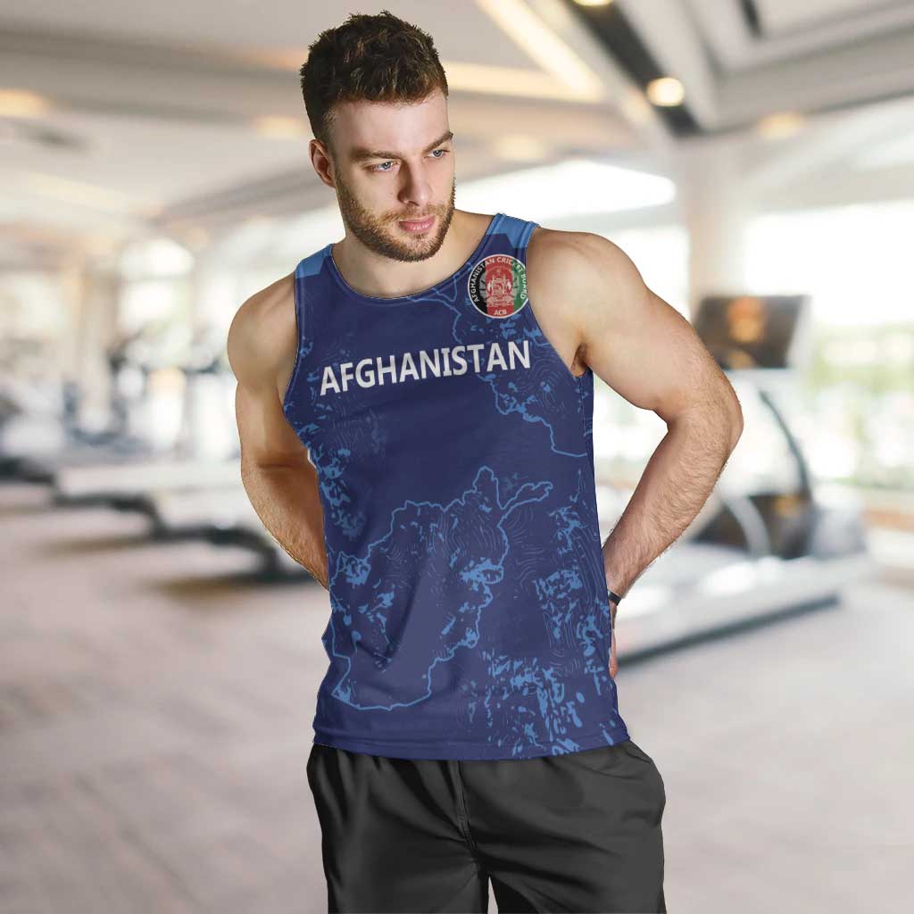 Afghan Atalans Cricket Custom Men Tank Top Afghanistan Map with Sporty Style - Vibe Hoodie Shop