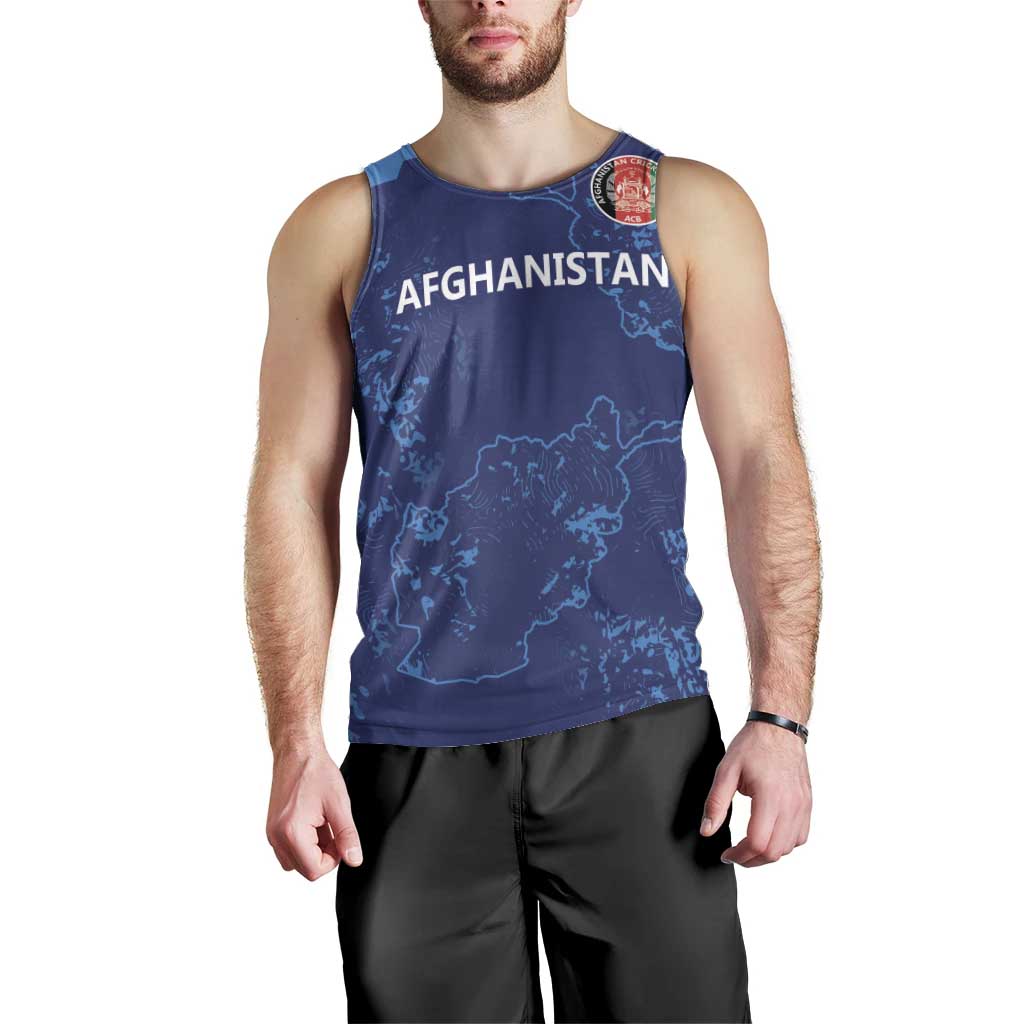 Afghan Atalans Cricket Custom Men Tank Top Afghanistan Map with Sporty Style - Vibe Hoodie Shop