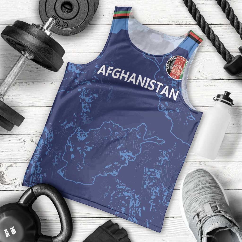 Afghan Atalans Cricket Custom Men Tank Top Afghanistan Map with Sporty Style - Vibe Hoodie Shop