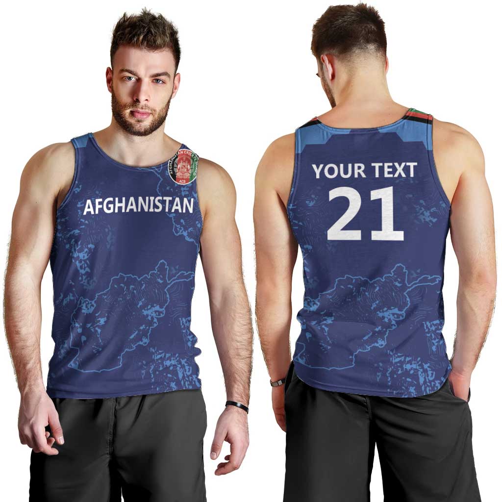 Afghan Atalans Cricket Custom Men Tank Top Afghanistan Map with Sporty Style - Vibe Hoodie Shop