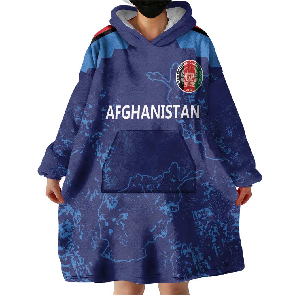 Afghan Atalans Cricket Custom Wearable Blanket Hoodie Afghanistan Map with Sporty Style - Vibe Hoodie Shop