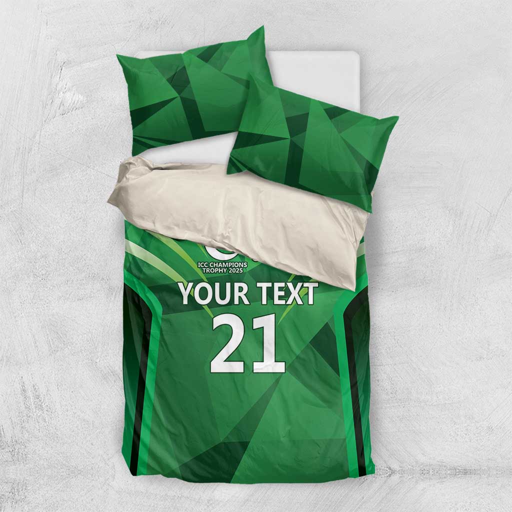 Pakistan Cricket Custom Bedding Set The Green Shirts with Sporty Pattern - Vibe Hoodie Shop
