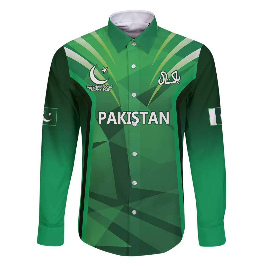 Pakistan Cricket Custom Family Matching Long Sleeve Bodycon Dress and Hawaiian Shirt The Green Shirts with Sporty Pattern