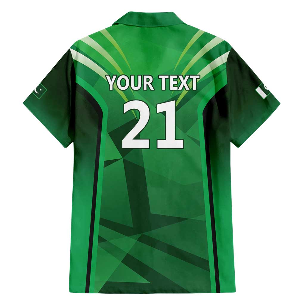 Pakistan Cricket Custom Family Matching Short Sleeve Bodycon Dress and Hawaiian Shirt The Green Shirts with Sporty Pattern