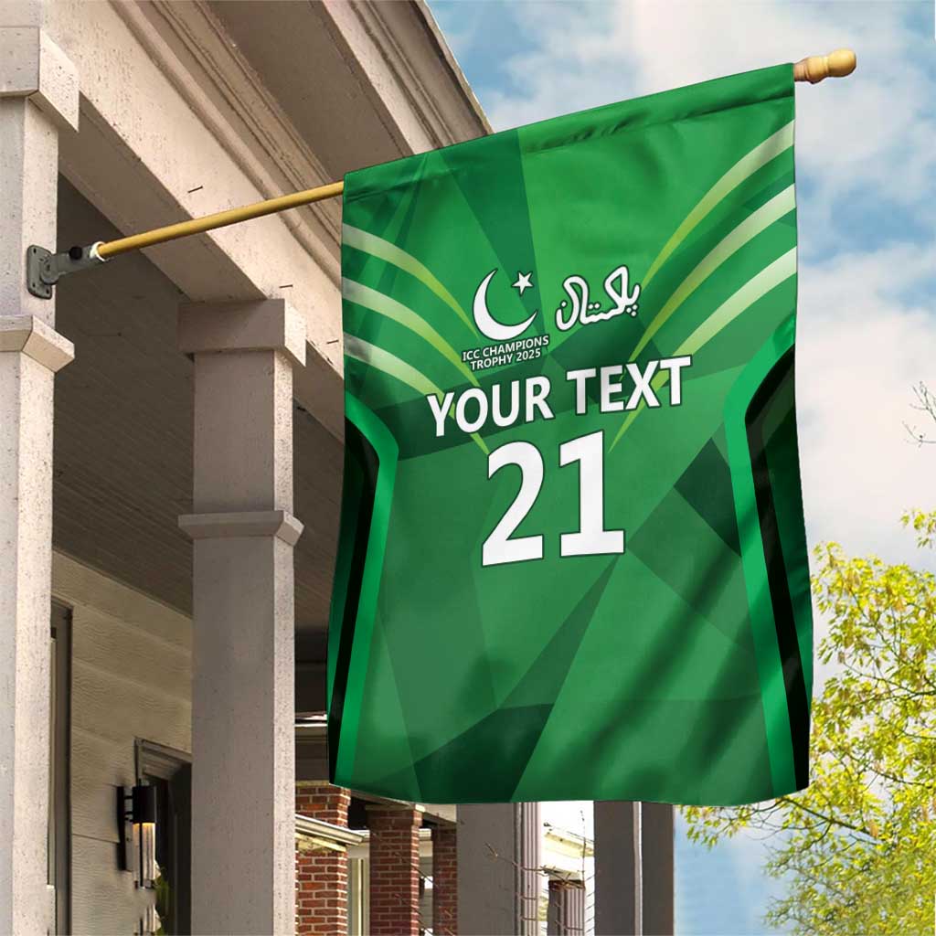 Pakistan Cricket Custom Garden Flag The Green Shirts with Sporty Pattern - Vibe Hoodie Shop