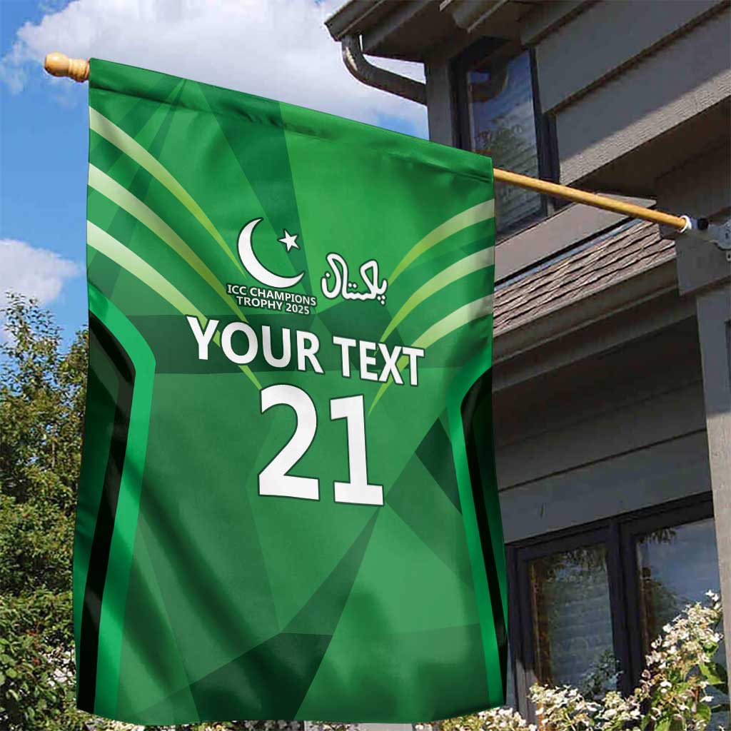 Pakistan Cricket Custom Garden Flag The Green Shirts with Sporty Pattern - Vibe Hoodie Shop