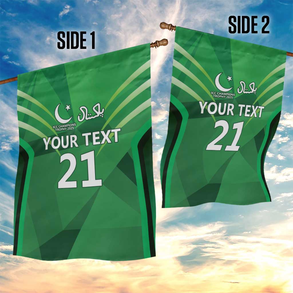 Pakistan Cricket Custom Garden Flag The Green Shirts with Sporty Pattern - Vibe Hoodie Shop