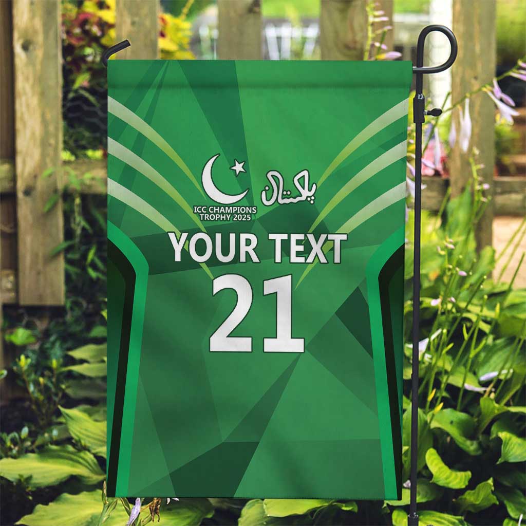 Pakistan Cricket Custom Garden Flag The Green Shirts with Sporty Pattern - Vibe Hoodie Shop