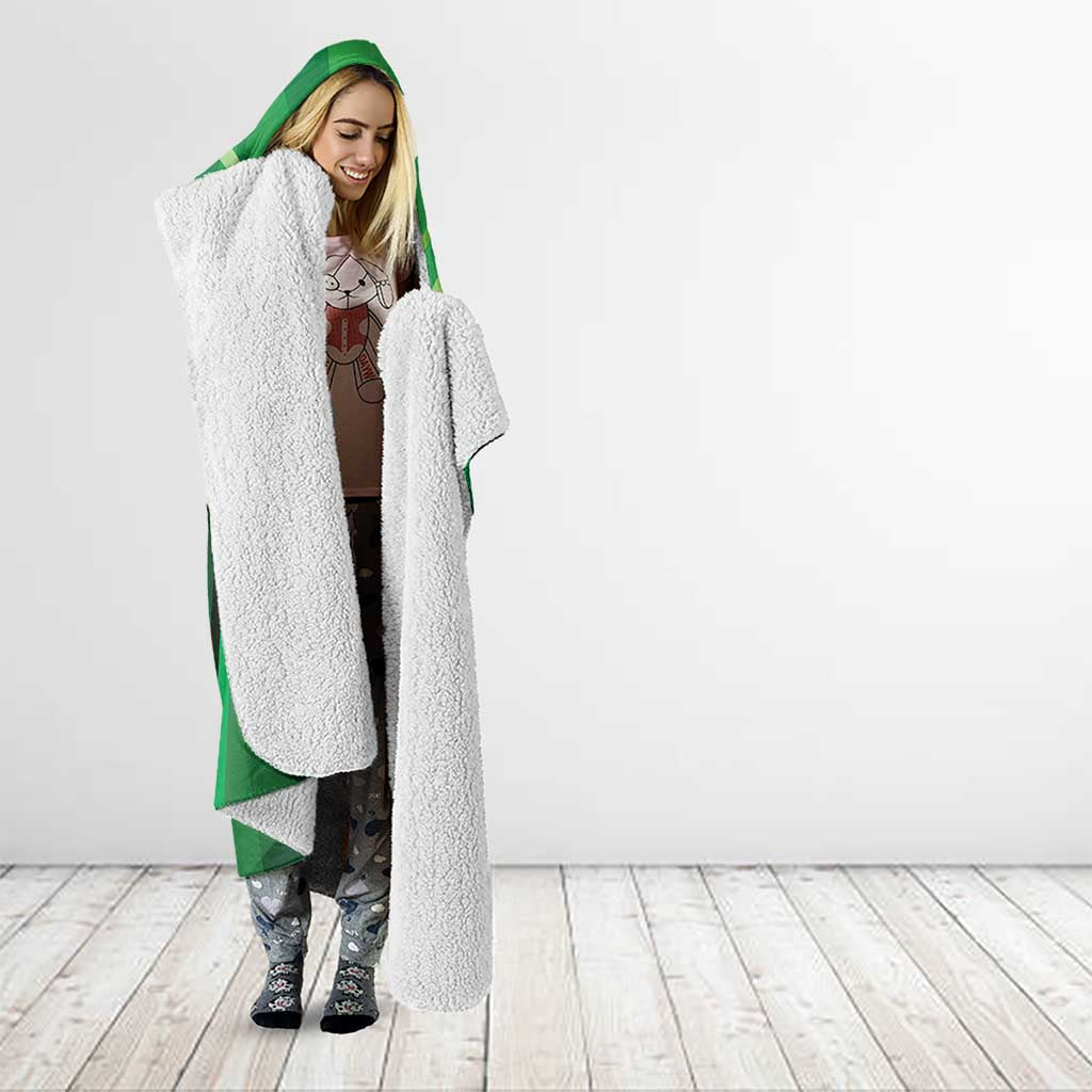 Pakistan Cricket Custom Hooded Blanket The Green Shirts with Sporty Pattern
