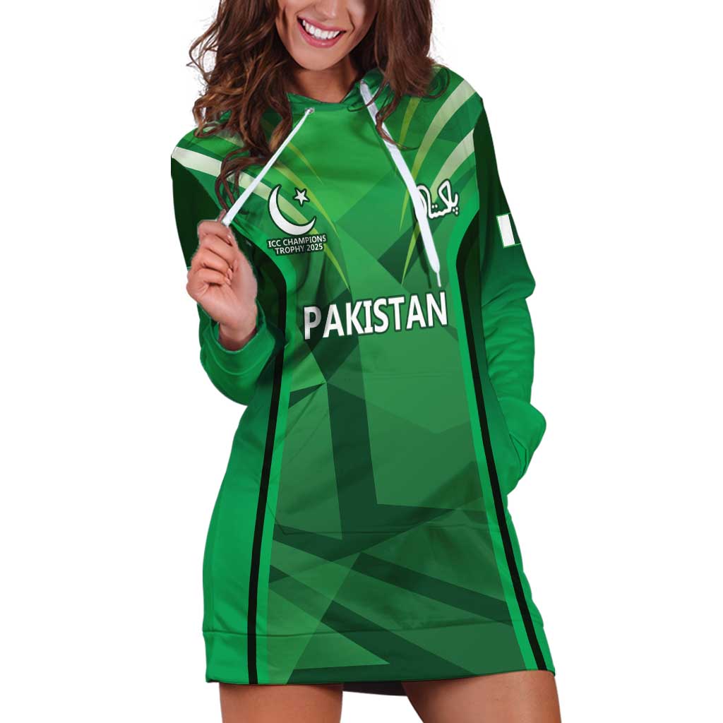 Pakistan Cricket Custom Hoodie Dress The Green Shirts with Sporty Pattern - Vibe Hoodie Shop