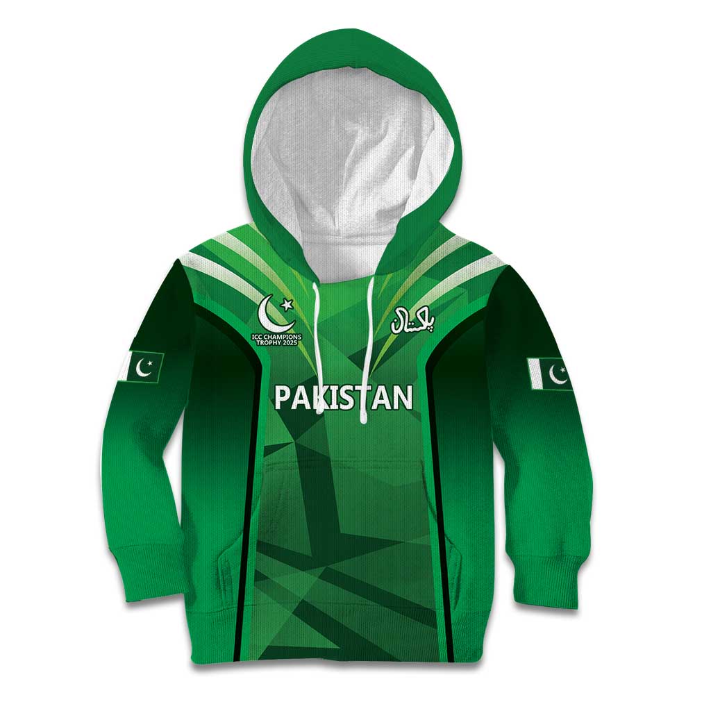 Pakistan Cricket Custom Kid Hoodie The Green Shirts with Sporty Pattern - Vibe Hoodie Shop