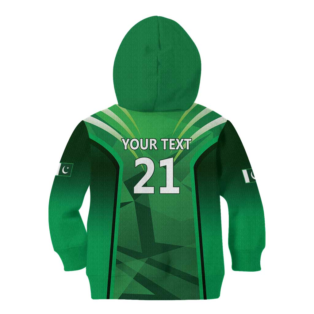 Pakistan Cricket Custom Kid Hoodie The Green Shirts with Sporty Pattern - Vibe Hoodie Shop