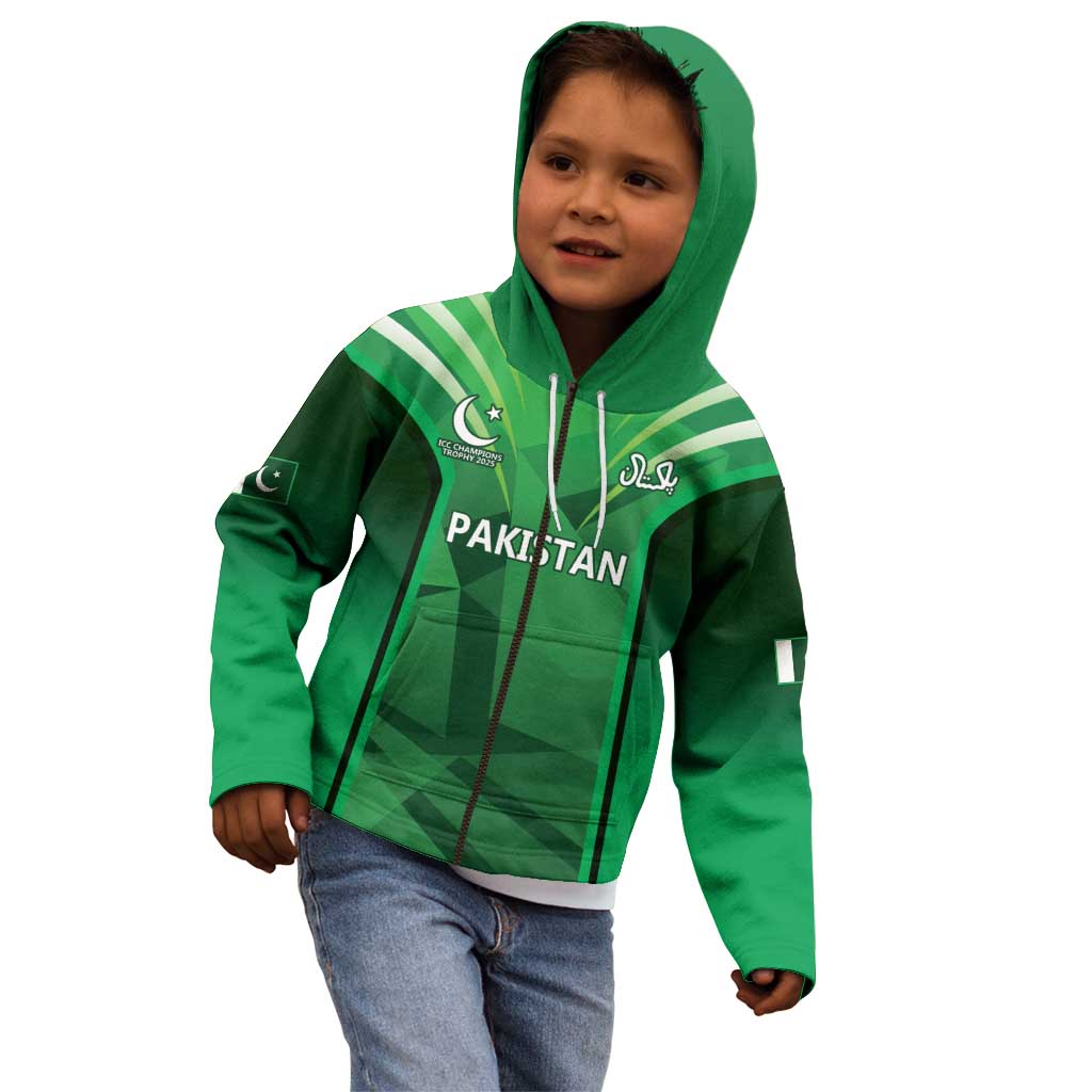 Pakistan Cricket Custom Kid Hoodie The Green Shirts with Sporty Pattern - Vibe Hoodie Shop