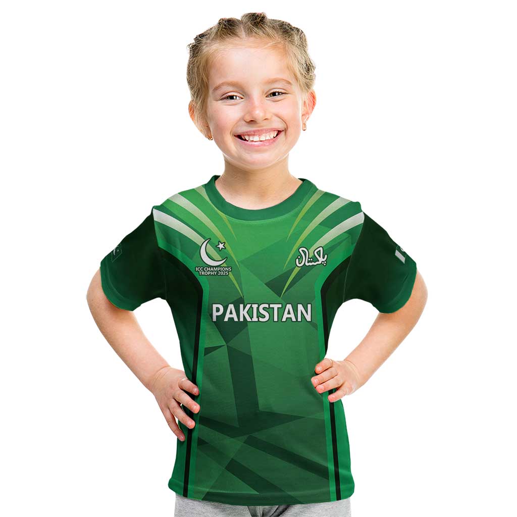 Pakistan Cricket Custom Kid T Shirt The Green Shirts with Sporty Pattern - Vibe Hoodie Shop