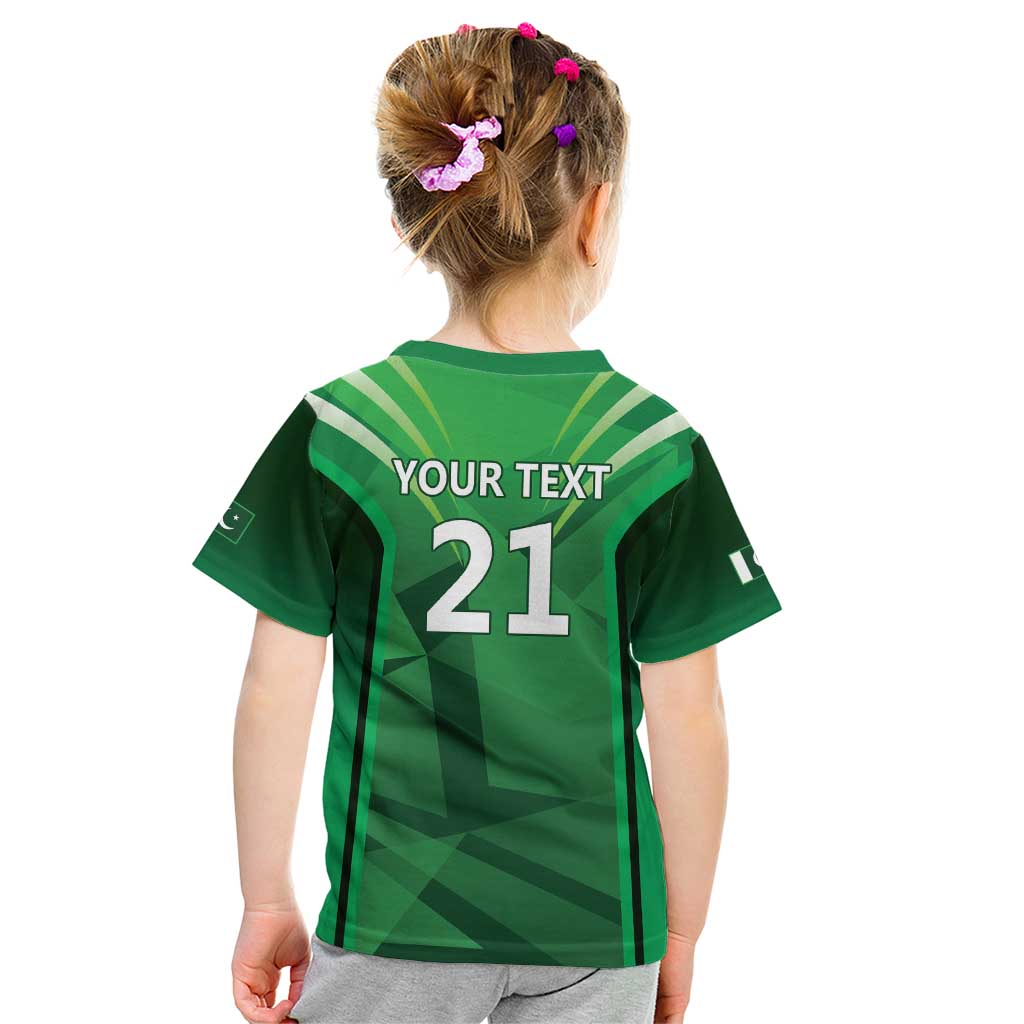 Pakistan Cricket Custom Kid T Shirt The Green Shirts with Sporty Pattern - Vibe Hoodie Shop