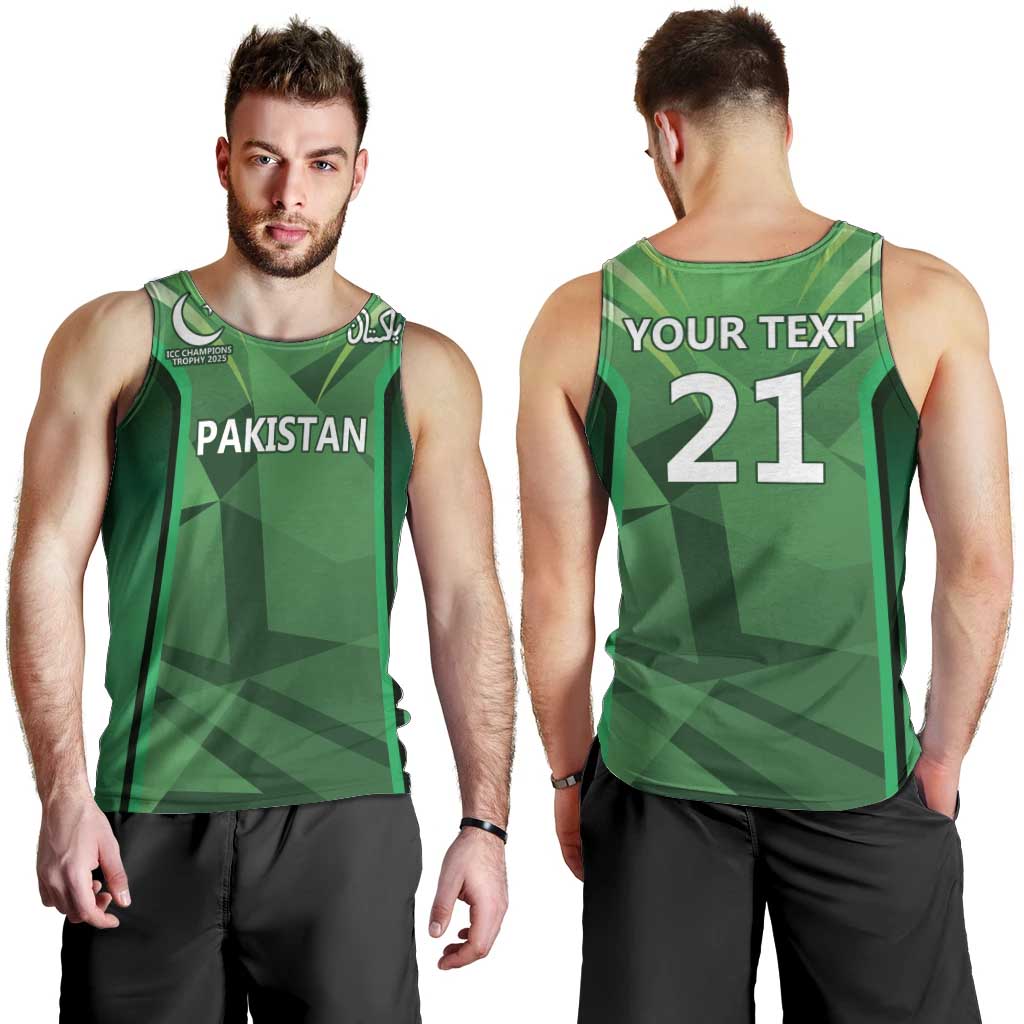 Pakistan Cricket Custom Men Tank Top The Green Shirts with Sporty Pattern - Vibe Hoodie Shop