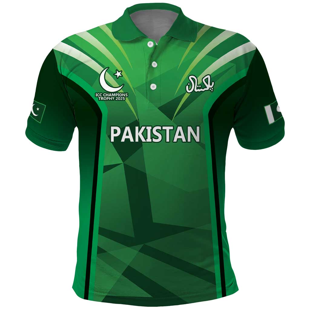 Pakistan Cricket Custom Polo Shirt The Green Shirts with Sporty Pattern LT9 - Vibe Hoodie Shop