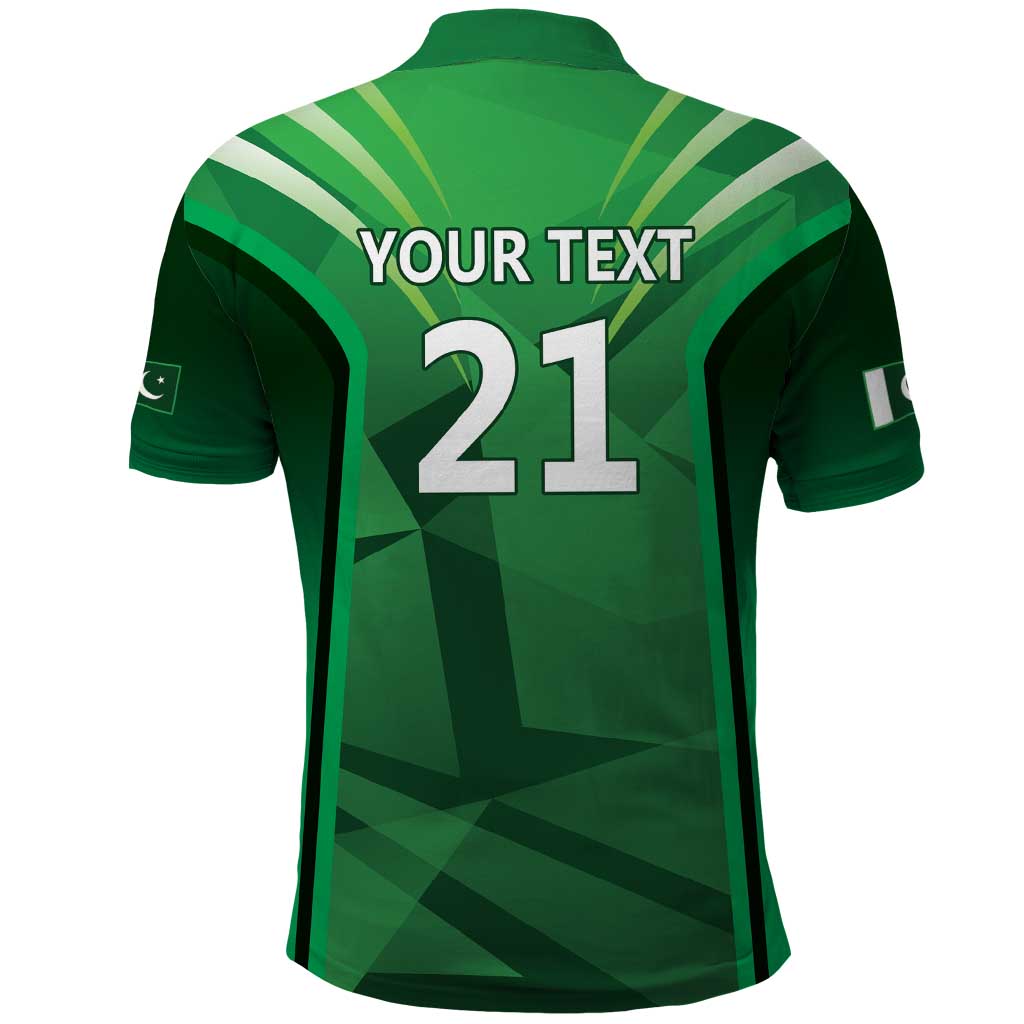 Pakistan Cricket Custom Polo Shirt The Green Shirts with Sporty Pattern LT9 - Vibe Hoodie Shop