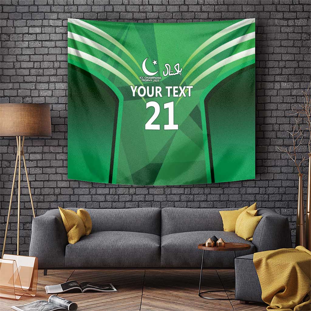 Pakistan Cricket Custom Tapestry The Green Shirts with Sporty Pattern - Vibe Hoodie Shop