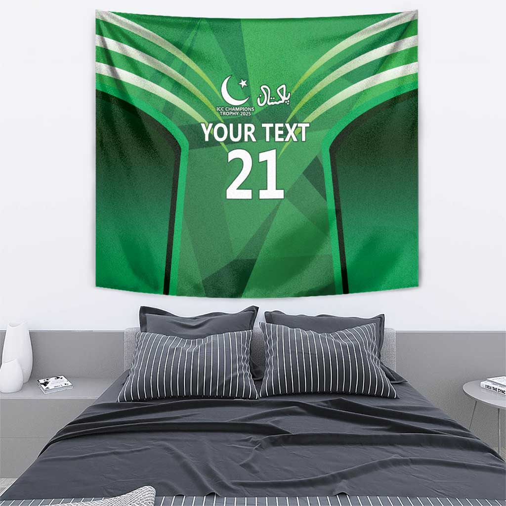 Pakistan Cricket Custom Tapestry The Green Shirts with Sporty Pattern - Vibe Hoodie Shop