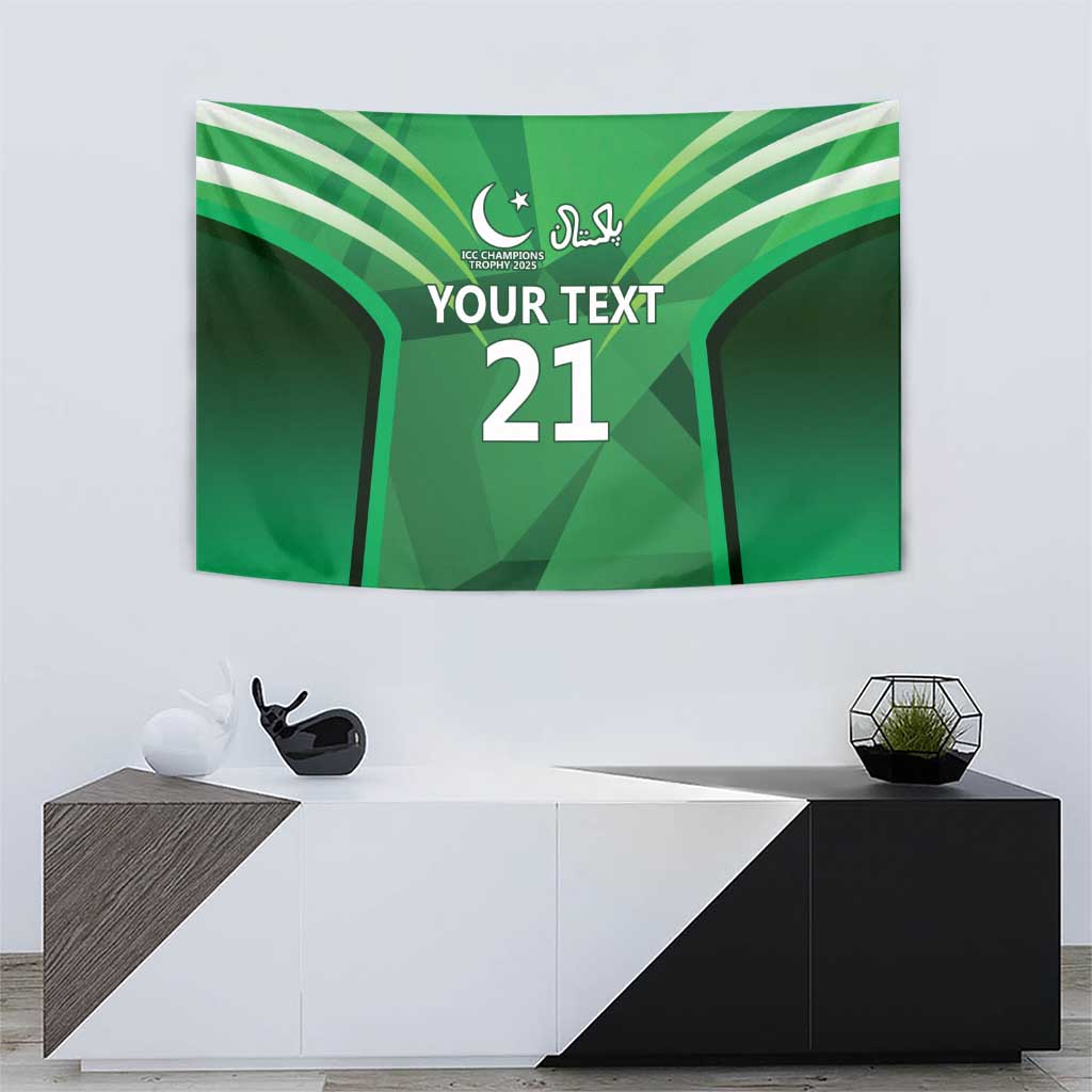 Pakistan Cricket Custom Tapestry The Green Shirts with Sporty Pattern - Vibe Hoodie Shop