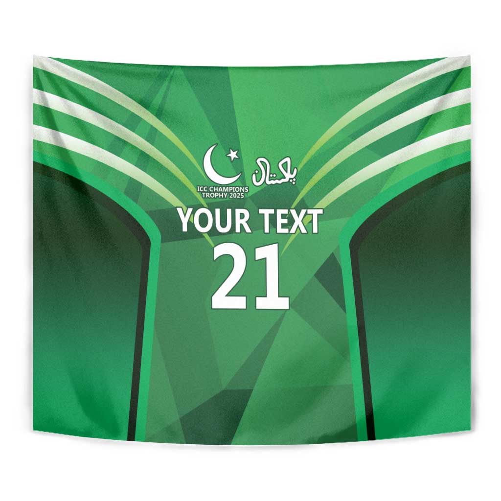 Pakistan Cricket Custom Tapestry The Green Shirts with Sporty Pattern - Vibe Hoodie Shop