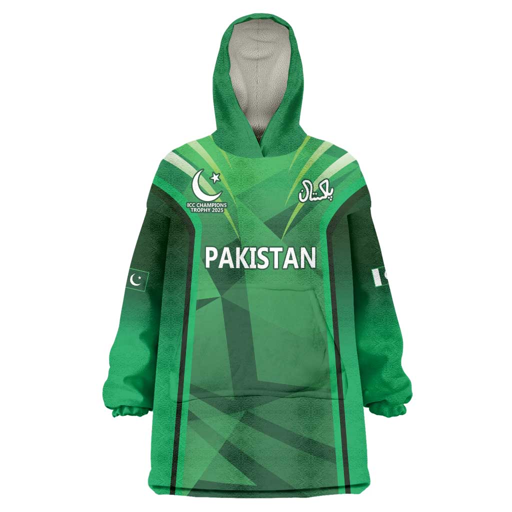 Pakistan Cricket Custom Wearable Blanket Hoodie The Green Shirts with Sporty Pattern - Vibe Hoodie Shop