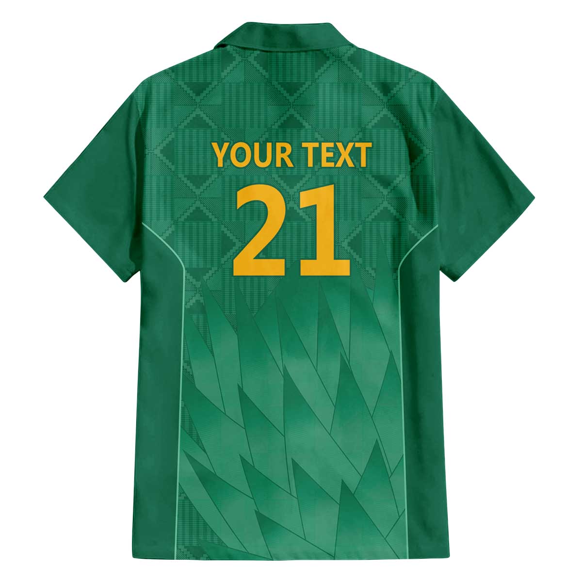 South Africa Cricket Custom Family Matching Off The Shoulder Long Sleeve Dress and Hawaiian Shirt Proteas Green