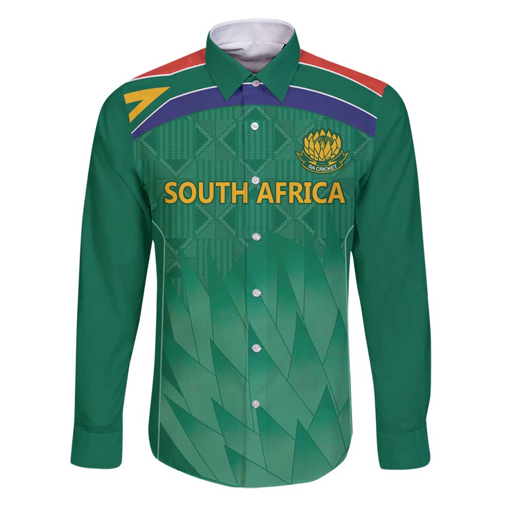 South Africa Cricket Custom Family Matching Puletasi and Hawaiian Shirt Proteas Green