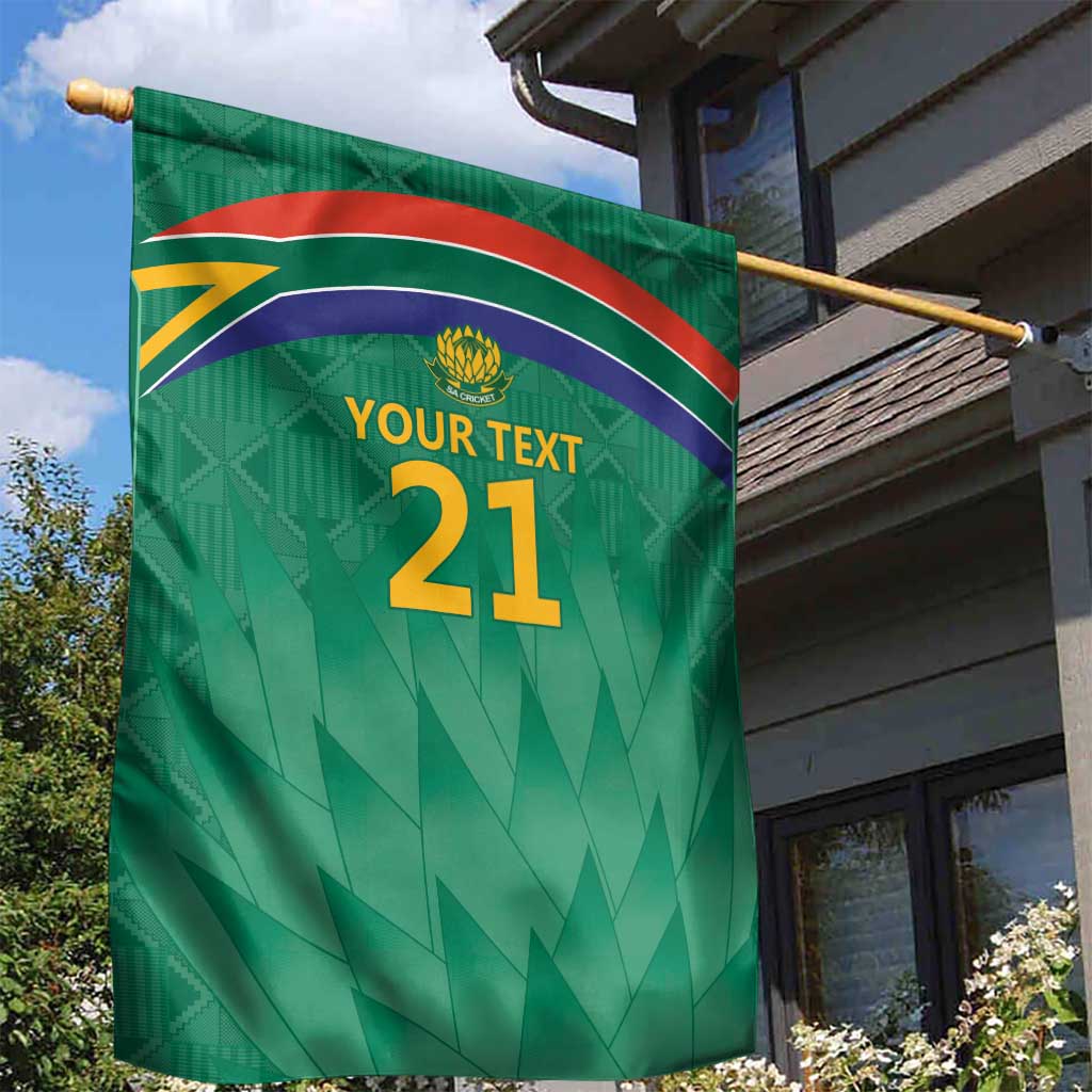 South Africa Cricket Custom Garden Flag Proteas Green - Vibe Hoodie Shop