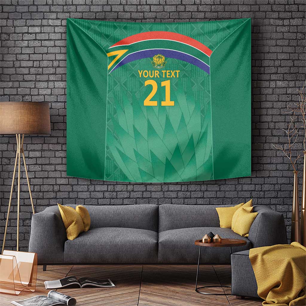 South Africa Cricket Custom Tapestry Proteas Green - Vibe Hoodie Shop