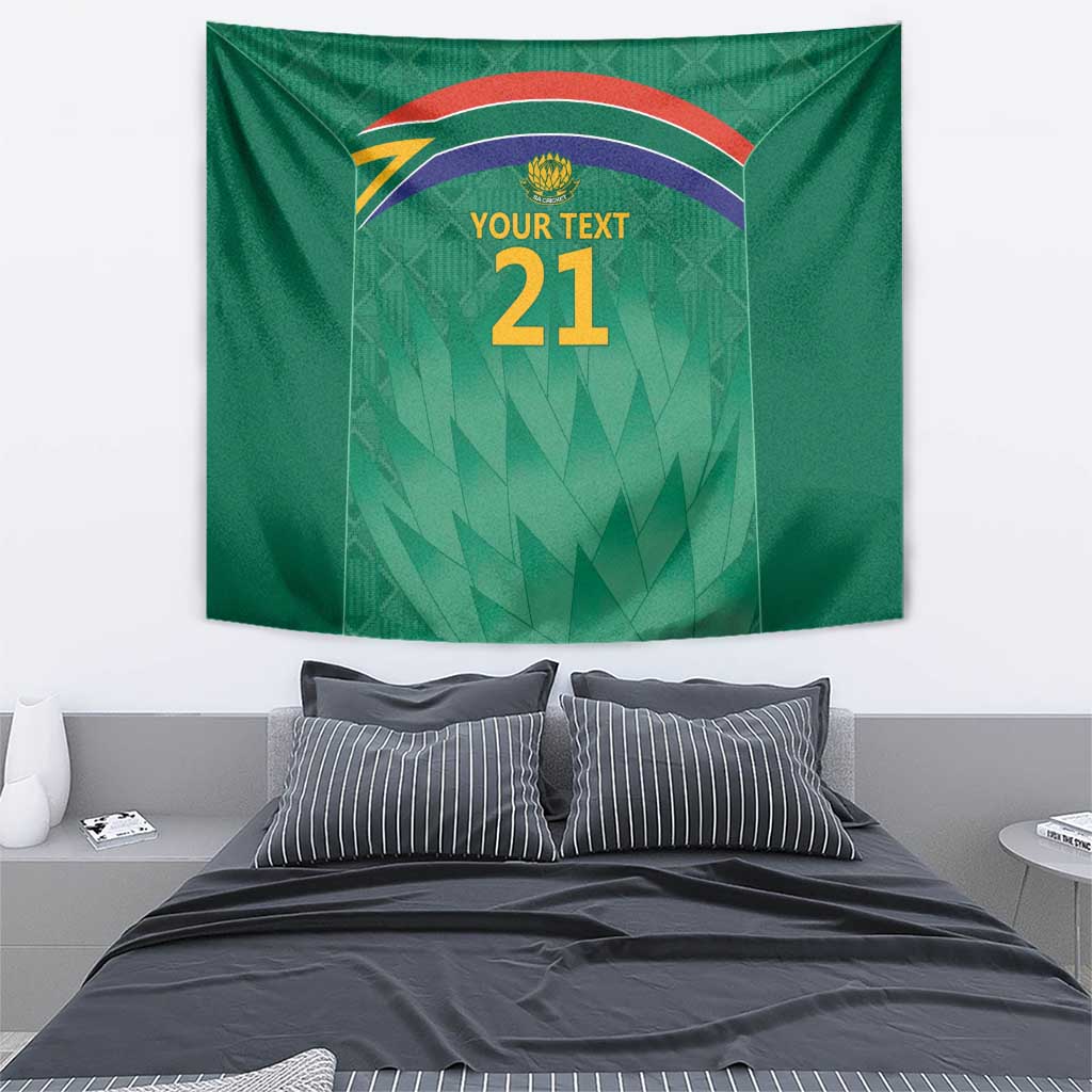 South Africa Cricket Custom Tapestry Proteas Green - Vibe Hoodie Shop