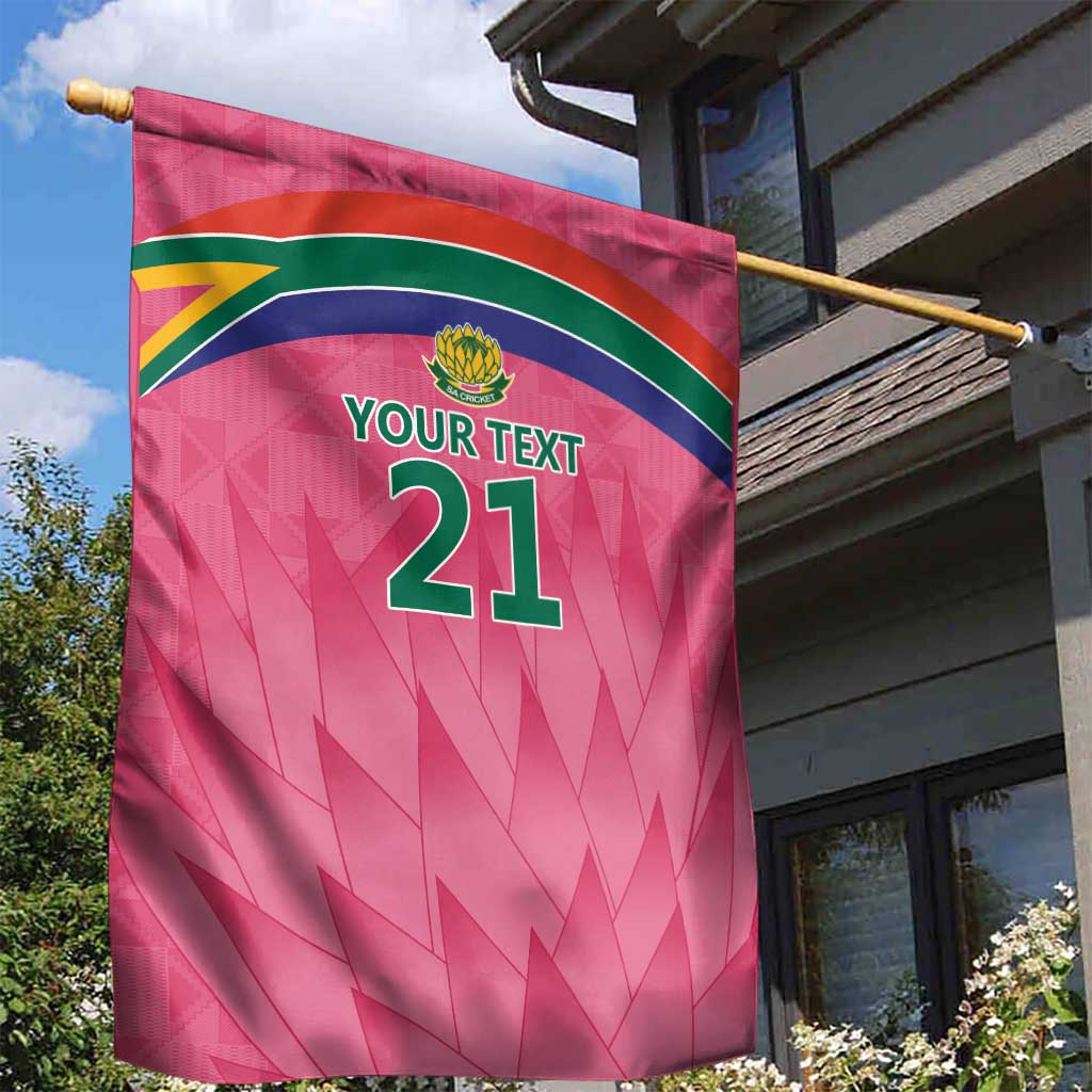 South Africa Cricket Custom Garden Flag Proteas Pink - Vibe Hoodie Shop