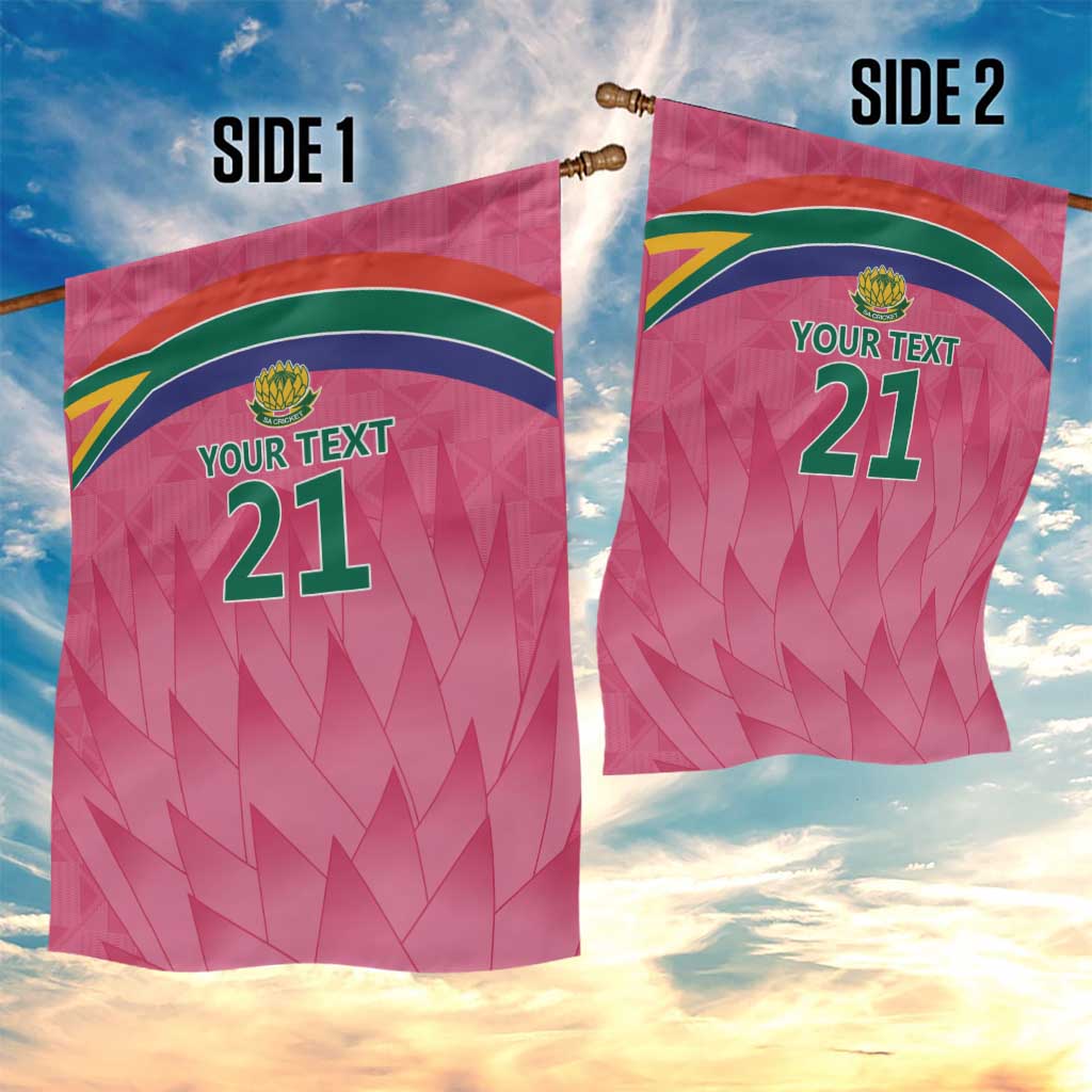 South Africa Cricket Custom Garden Flag Proteas Pink - Vibe Hoodie Shop