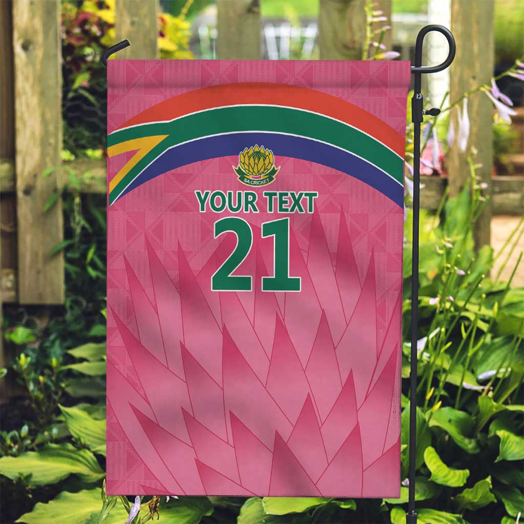 South Africa Cricket Custom Garden Flag Proteas Pink - Vibe Hoodie Shop